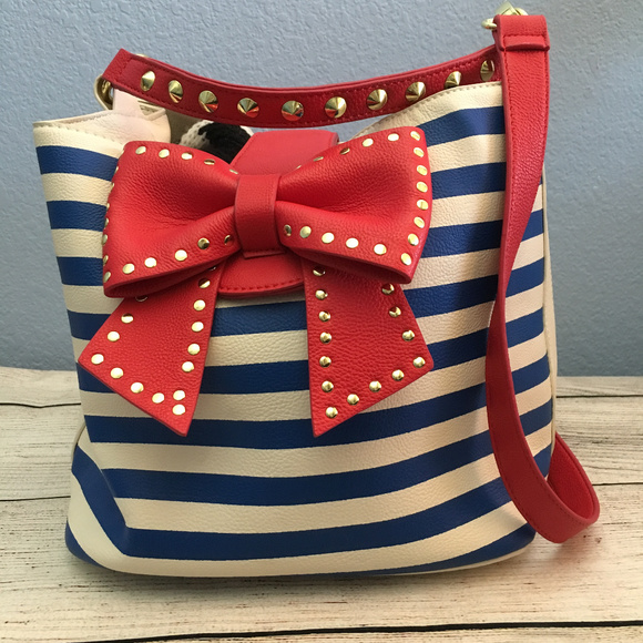 Betsey Johnson Handbags - Betsey Johnson Patriotic Colors Bucket Bag